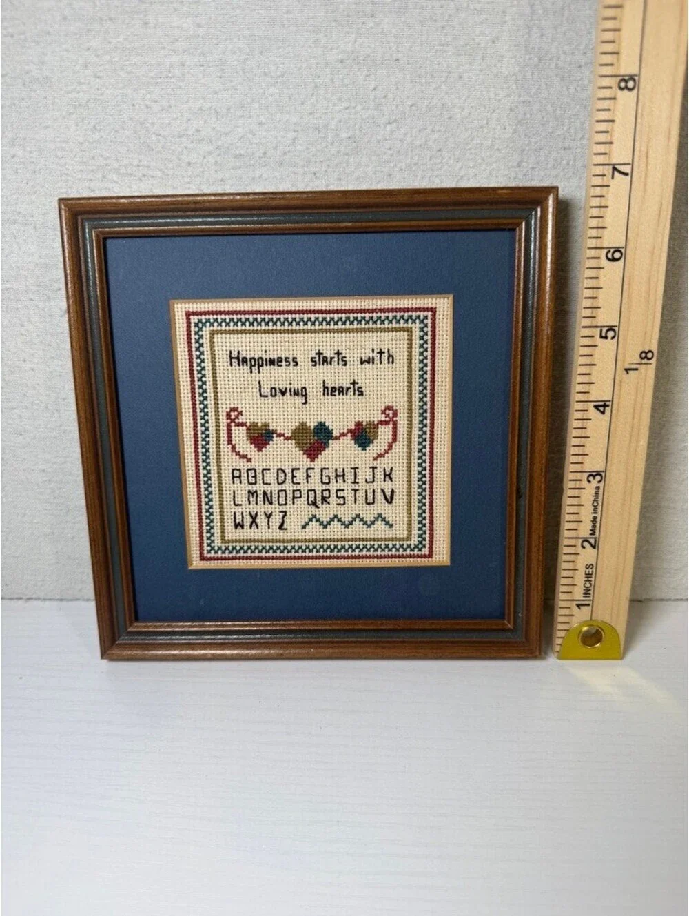 Framed Cross-Stitch Artwork 